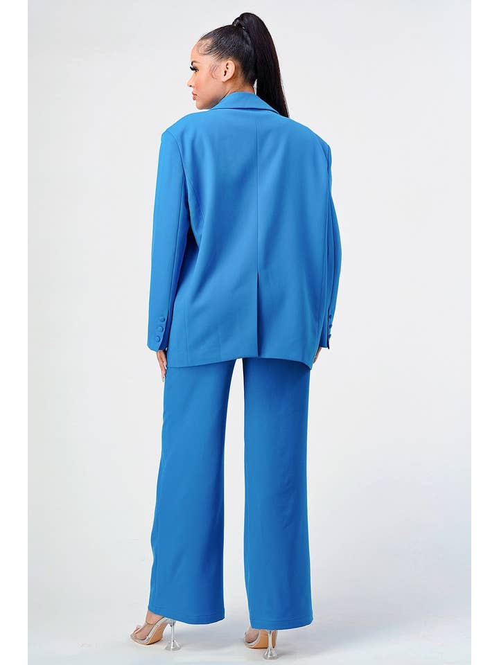 Athina Collection - Wholesale Top & Pant Set (NOT Loungewear) - Women's - Relaxed Oversized Classic Blazer Set5