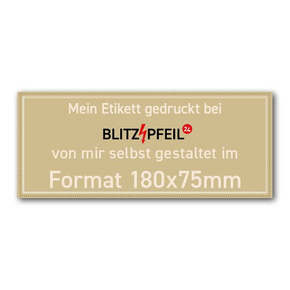 Rectangle 180mm x 75mm for wholesale by Blitzpfeil24 by Jahn Industrieschilder/Etiketten GmbH