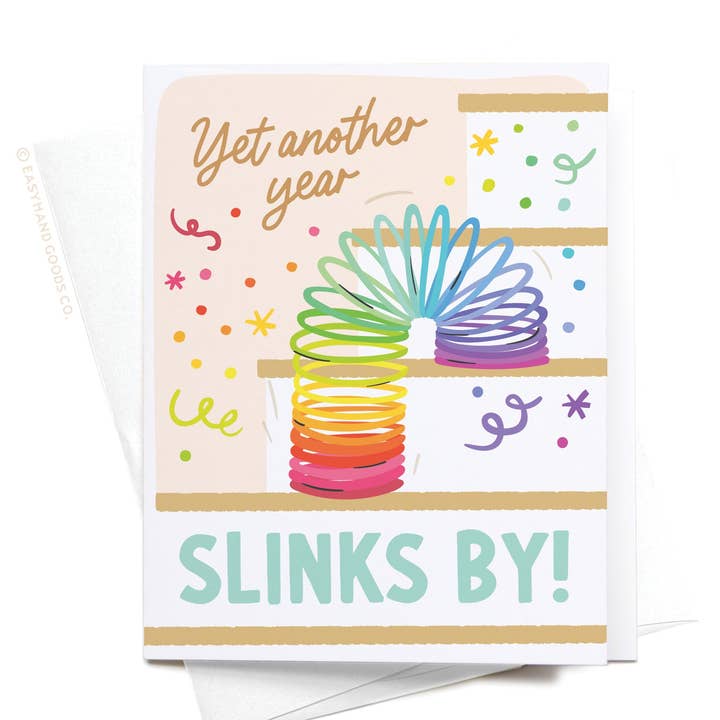 Yet Another Year Slinks By Greeting Card for wholesale by Easyhand Goods – formerly Onderkast