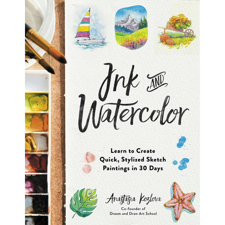 Macmillan Publishers - Wholesale Arts & Entertainment - Ink And Watercolor: Stylized Sketch Paintings In 30 Days