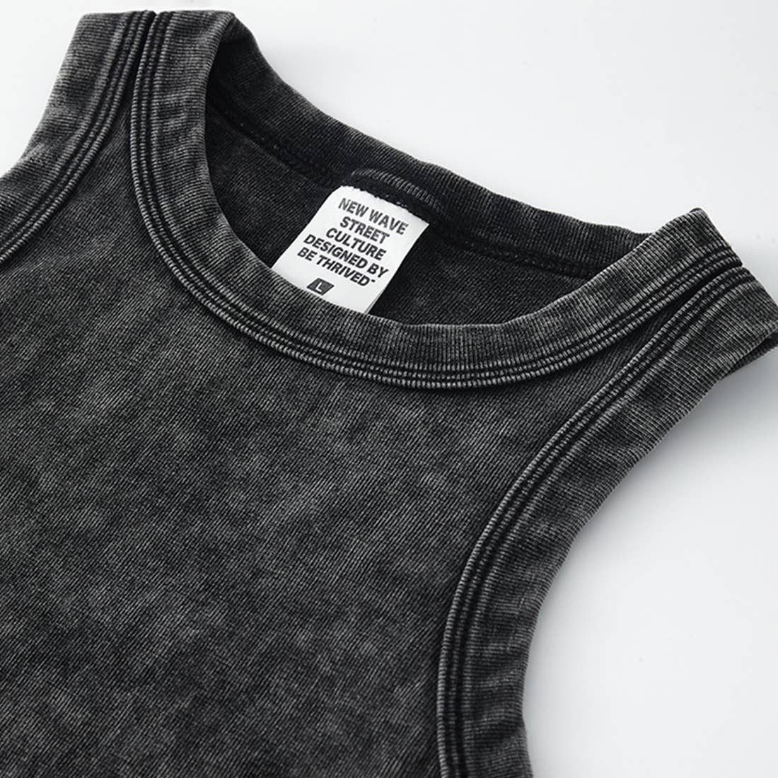 Sodalemon – wholesale Tank top – Women′s – Streetwear Washed Crop Top - Pleated Slim-Fit Bustier Tank3