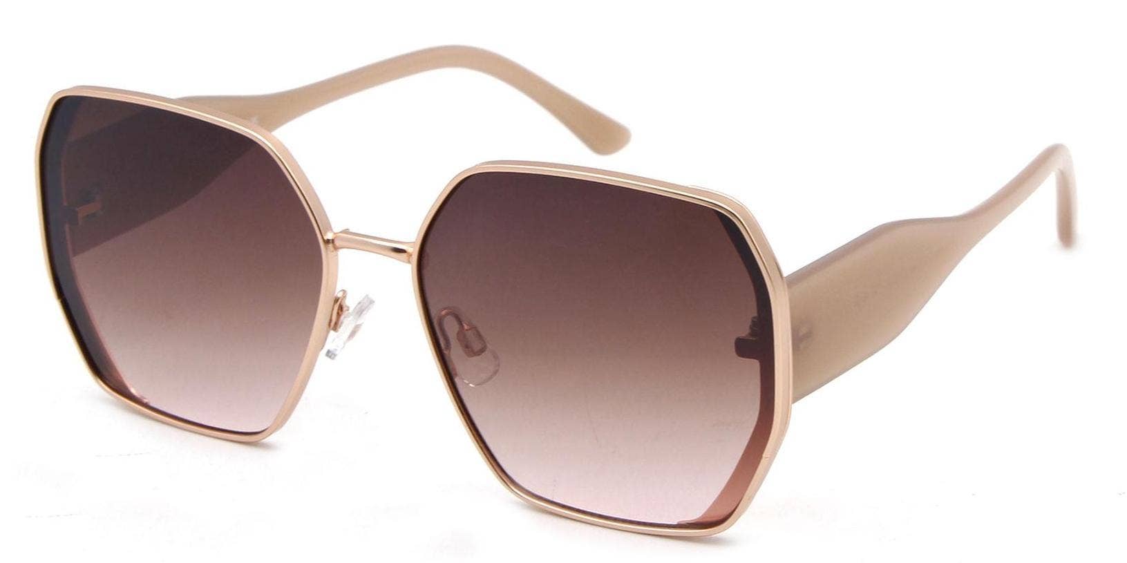 Dynasol Eyewear – wholesale Solglasögon - Dam – Mode metall sexkantiga solglasögon för kvinnor4