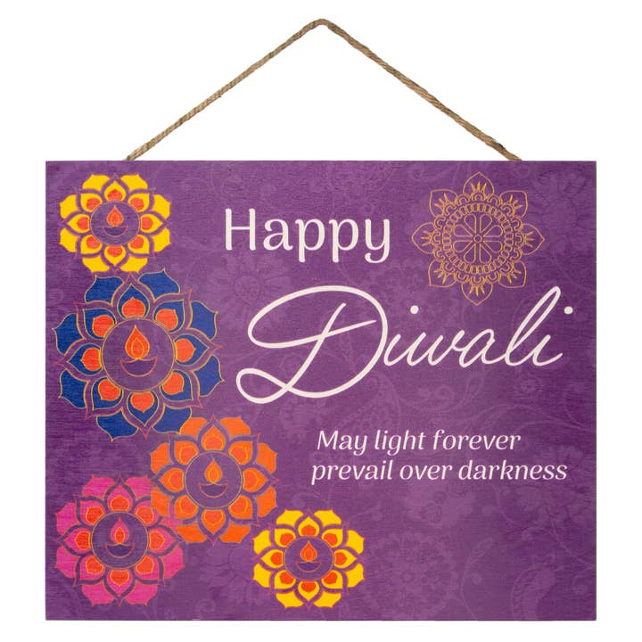 Happy Diwali Wooden Sign, Diwali Decor for wholesale by JennyGems