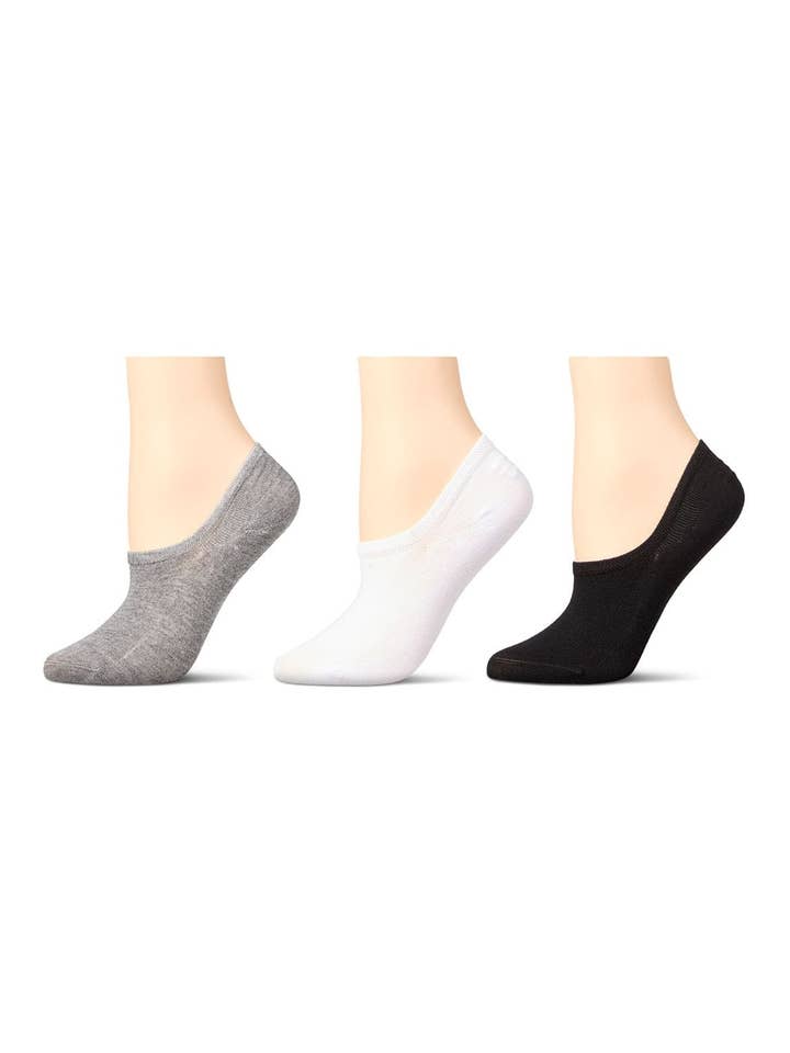 3 Pair Women's Silky-Soft No Show Rayon Blend Sneaker Liners for wholesale by Infinity Classics International Inc.