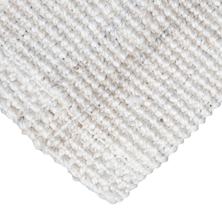 North Avalon - Wholesale Area Rug - Vincent | Whitewashed Chunky Jute Bouclé Rug1