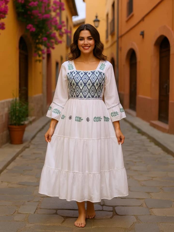 Alondra Handmade Telar Loom Dress for wholesale by Cielito Lindo