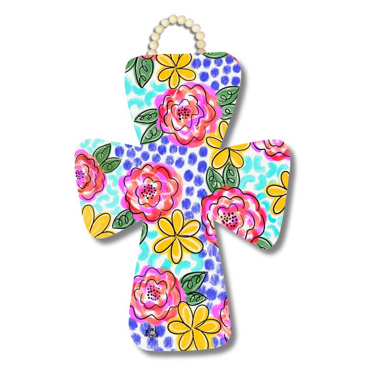 Blues Cross Door Hanger for wholesale by DK Designs Georgia