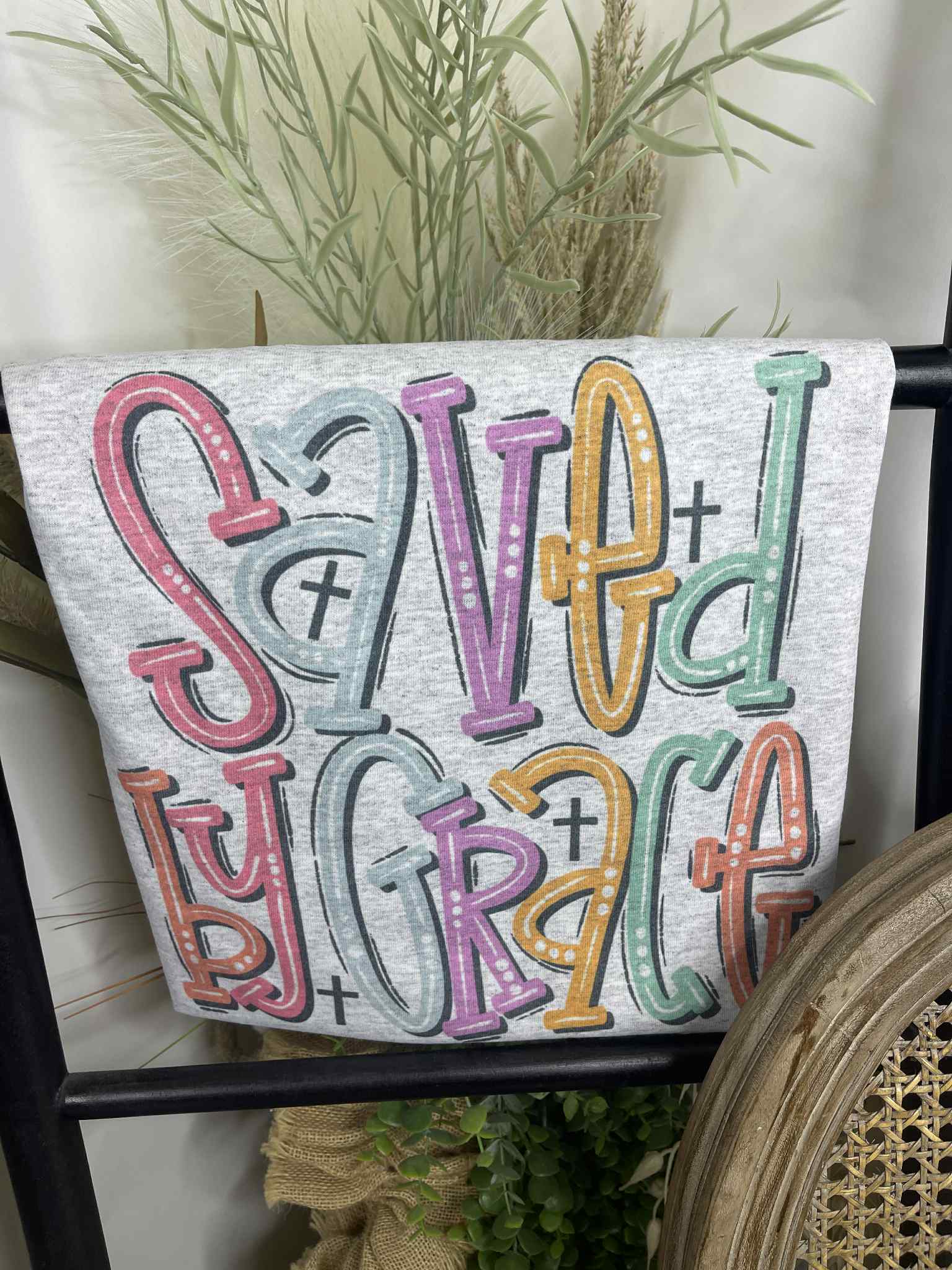 Ash grey Saved By Grace  for wholesale on Faire0