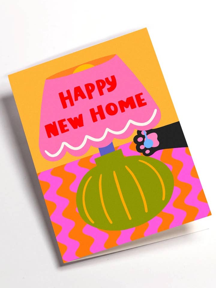 Carte de vœux pour une nouvelle maison - Maison, Humour, Chat pour la vente par The Paper Tail