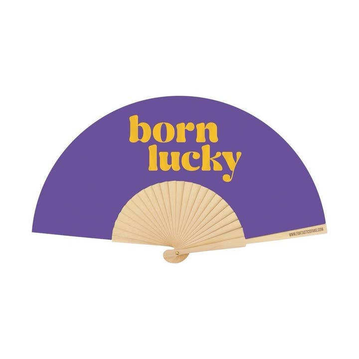 Born Lucky Slogan 23cm ventilator for engroshandel hos Fantastico Fans UK Limited