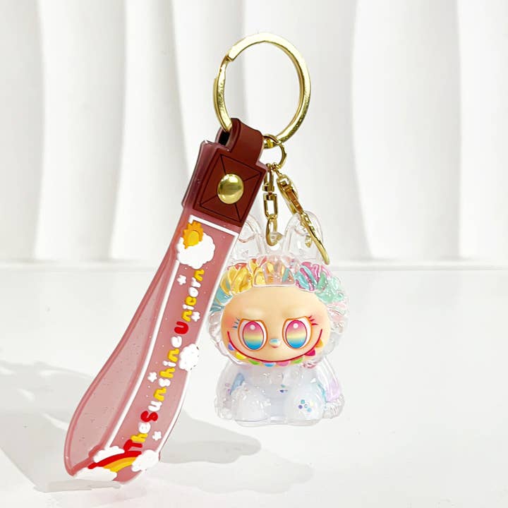 MKS America - Wholesale Keychain - Women's - Cute 3D Rabbit Keychain with Glitter and Wristlet Bag Charm13