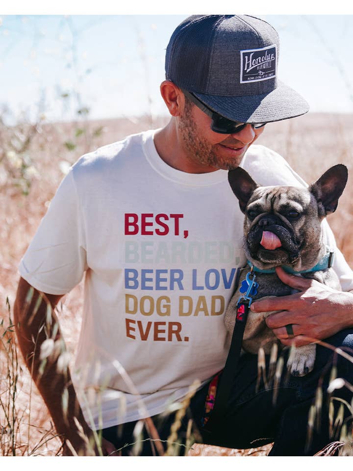 PAWZ - Wholesale Screen Printed T-Shirt - Men's - Bearded Dog Dad Tee3