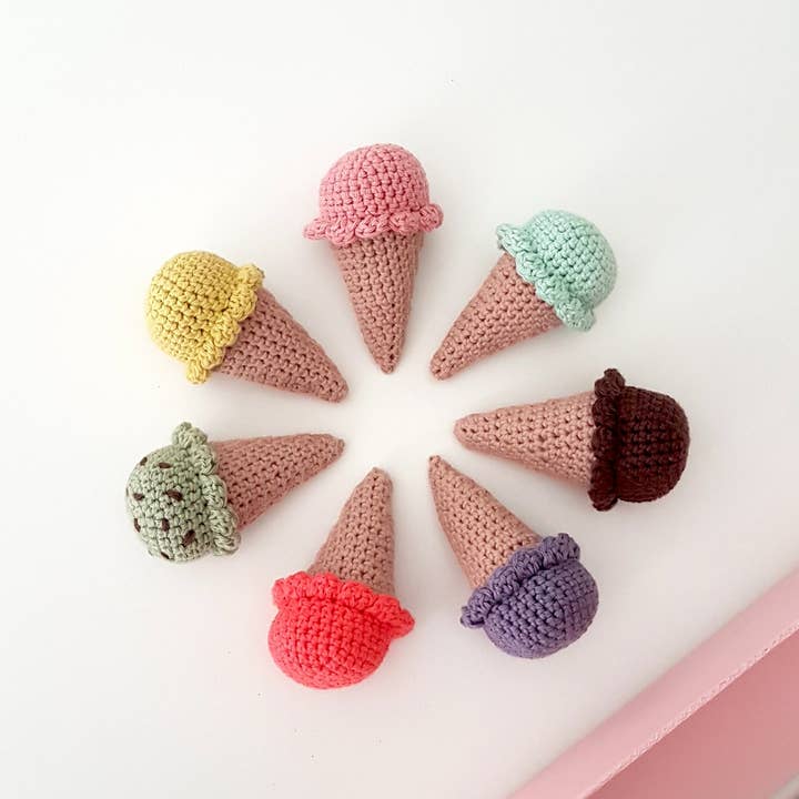 hibouchoucaillou - Wholesale Toy Set - Kids - Crochet ice cream cone for children's dinette