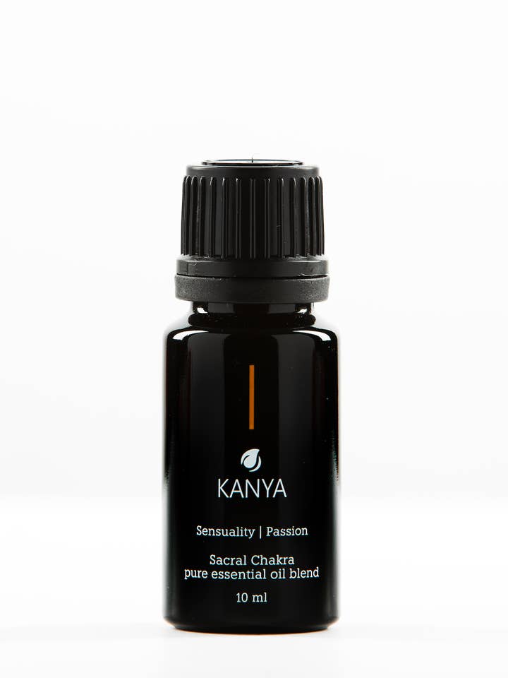 Mélange d'huiles essentielles Sacral Chakra pour la vente par Kanya