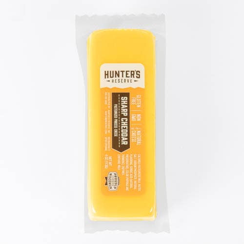 Sharp Cheddar 4oz Cheese Bar, Shelf Stable for wholesale by Hunter's Reserve