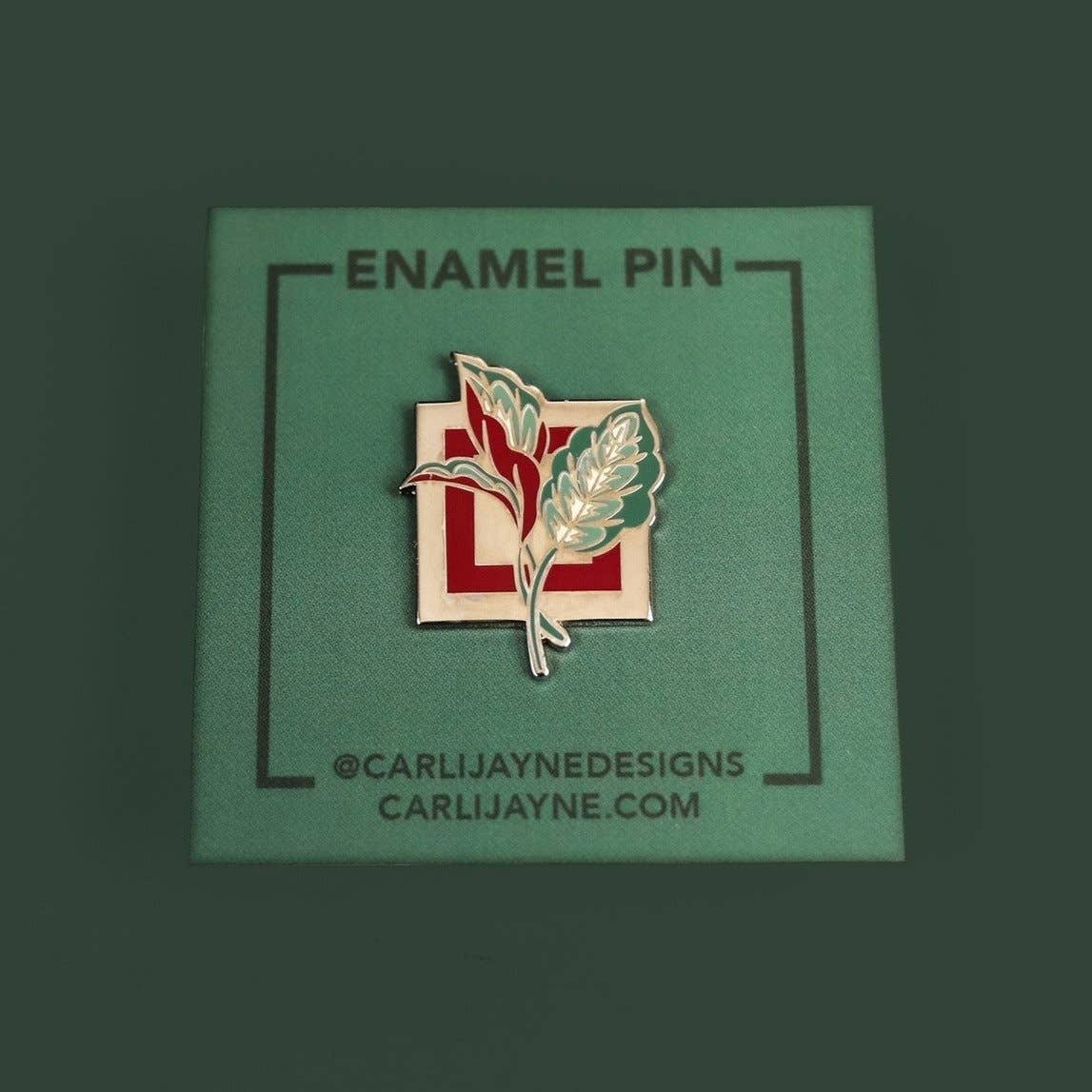 Carli Jayne - Wholesale Lapel Pin/Button - Calathea Plant Enamel Pin