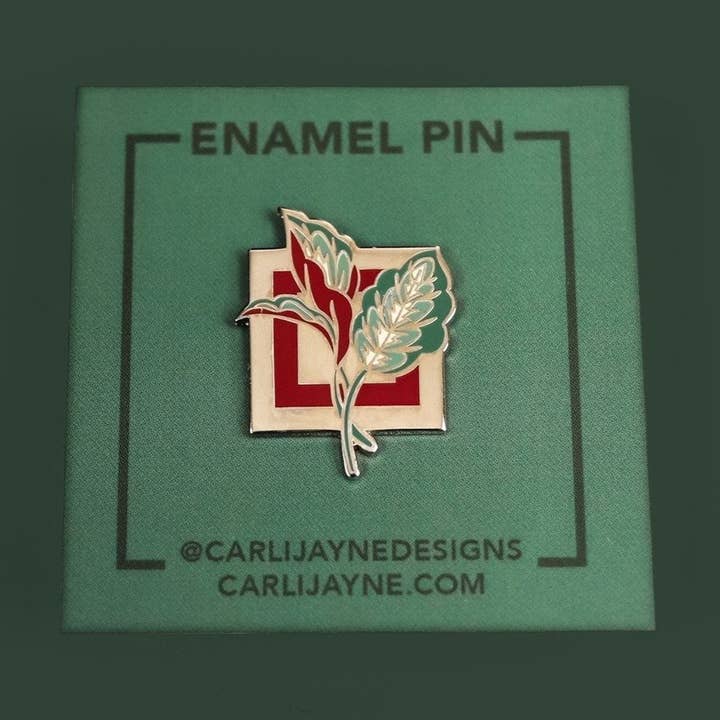 Carli Jayne - Wholesale Lapel Pin/Button - Calathea Plant Enamel Pin0