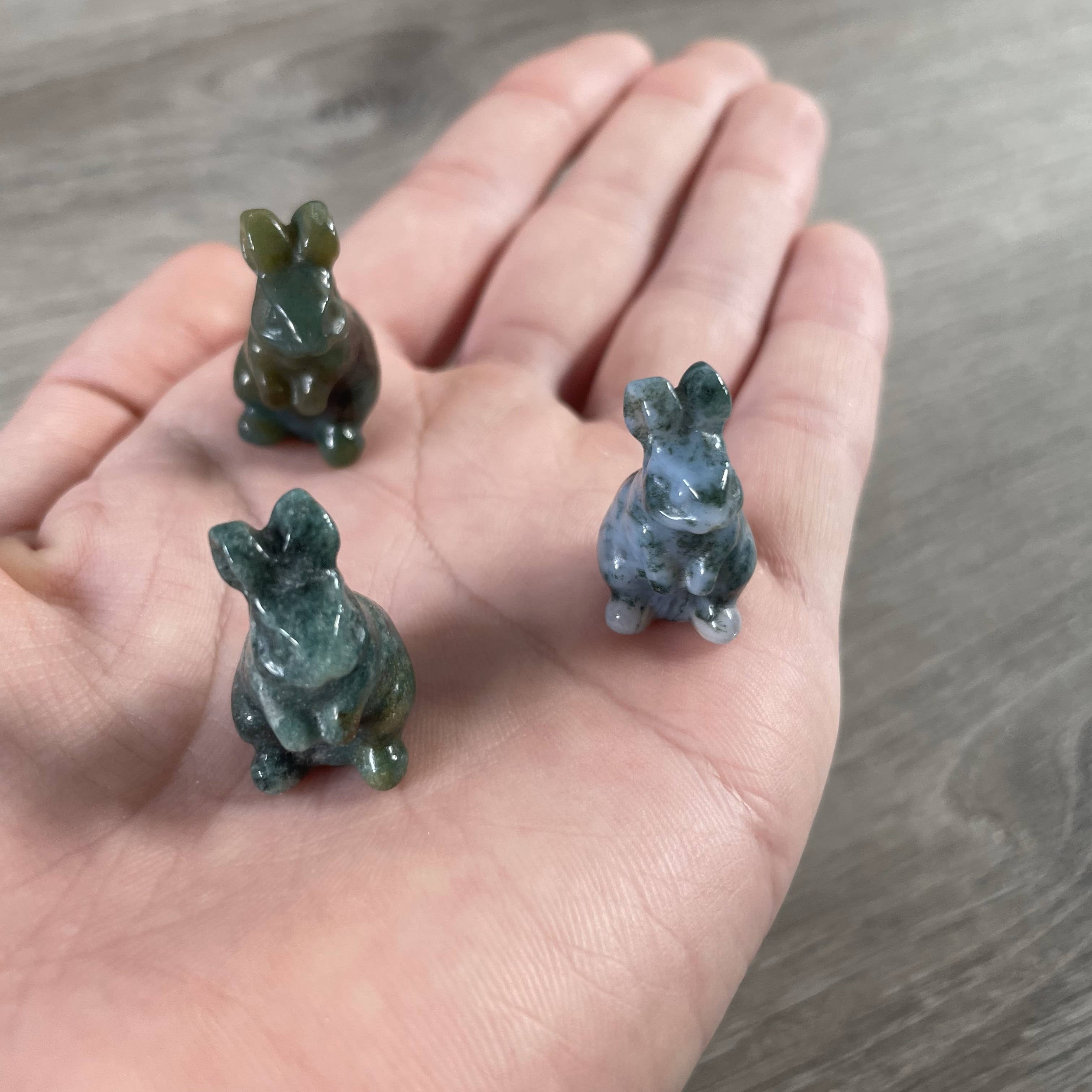 Keystone Crystals - Wholesale Decorative Figurine - Bunny Rabbit Figurine Small Carved Gemstone Figurine2