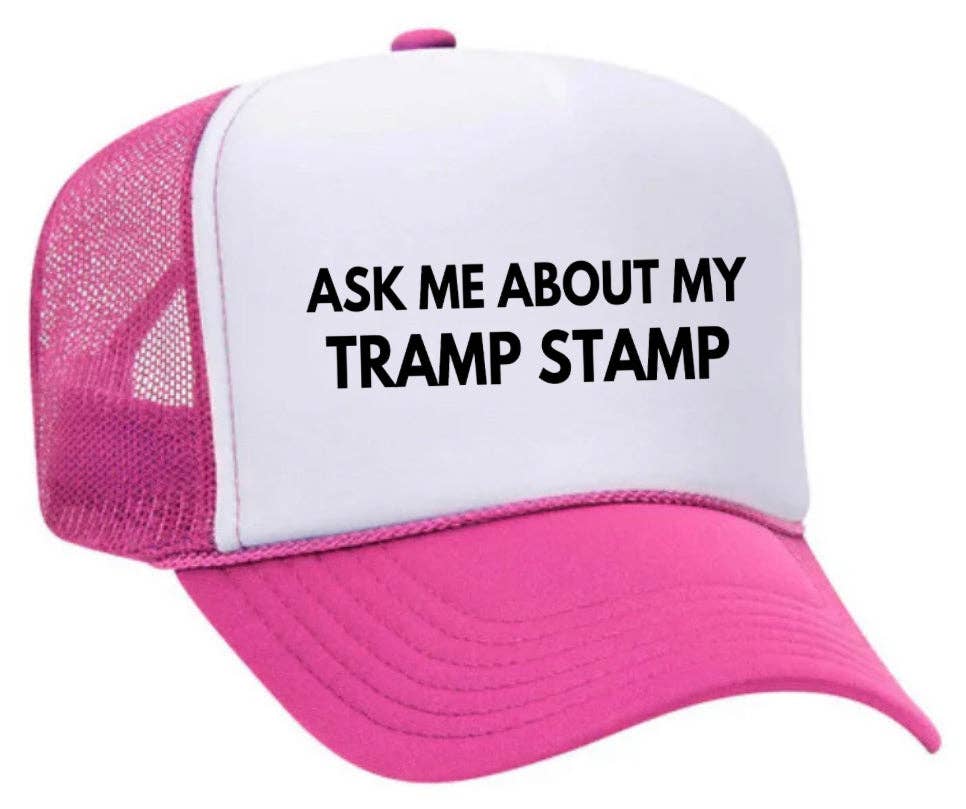 Inappropriate Trucker Hats – Engroshandel Trucker hat - Dame – Spørg mig om min Tramp Stamp Trucker Hat4