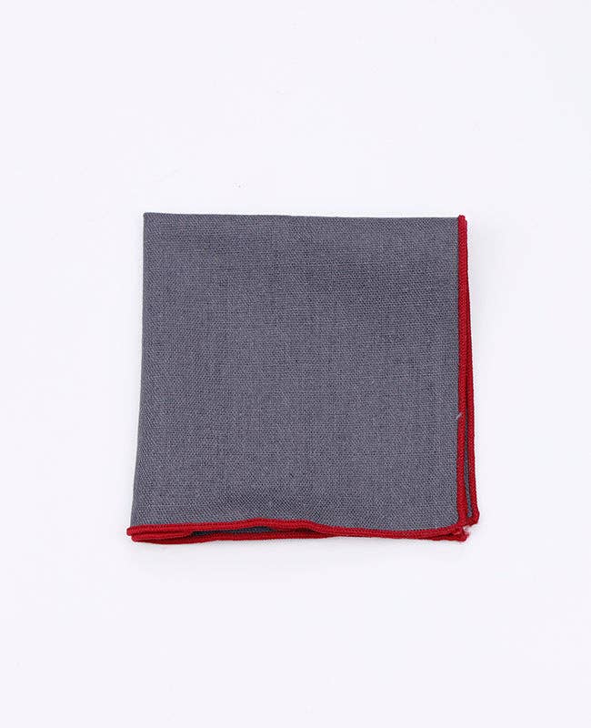 Unipap's - Wholesale Costume - Kids - Gray Linen Suit Pocket Square "Basile"1