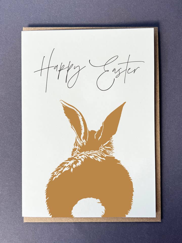 Carte de Pâques en typographie | Carte Joyeuses Pâques pour la vente par Penguin Ink