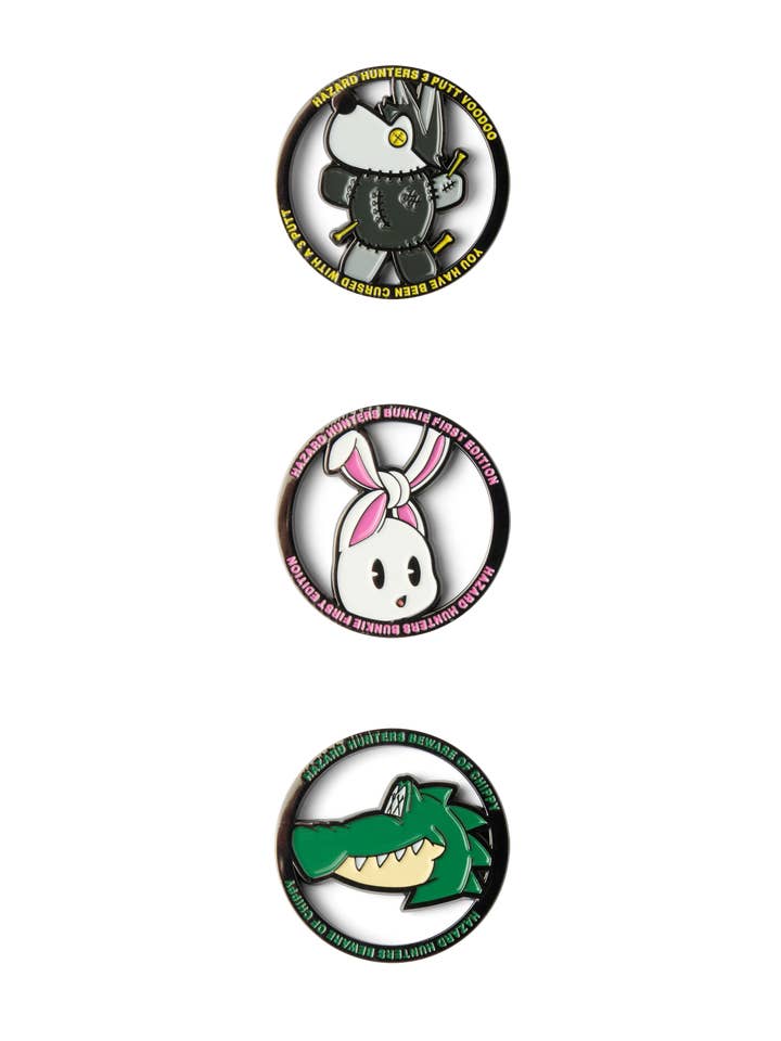 Hazard Hunters Trio Ball Markers for wholesale by Hazard Hunters