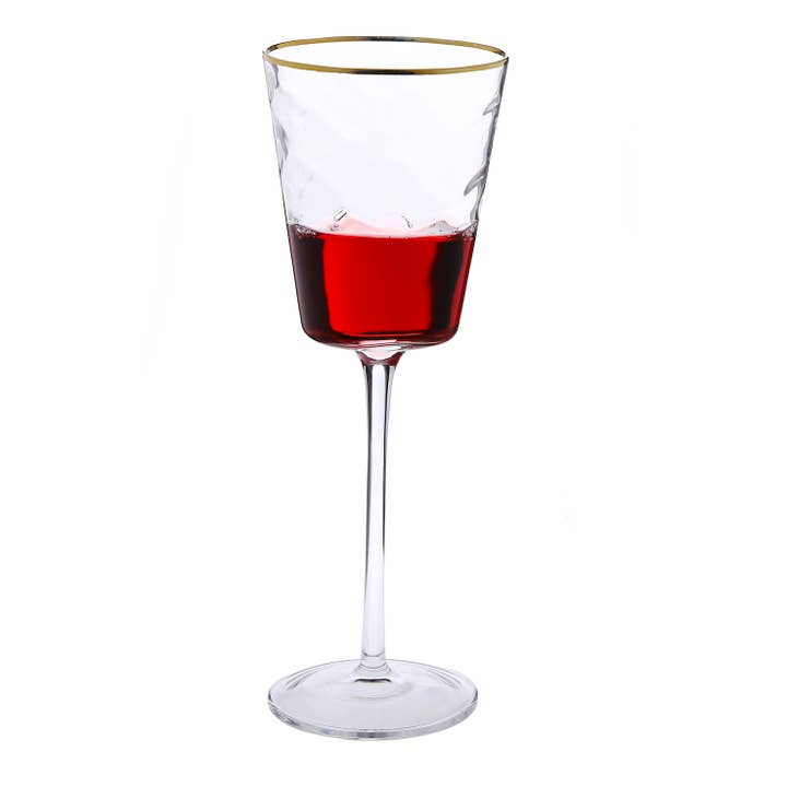 Pebble Wine Glasses - Set of 6 for wholesale by CLASSIC TOUCH DECOR INC.
