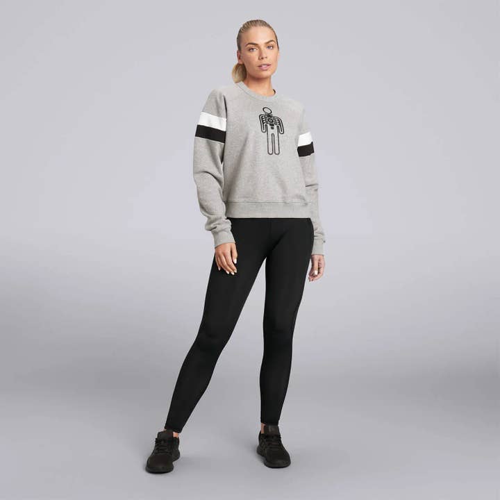 Female Boyfriend Sweatshirt - Grey for wholesale by HPE Activewear