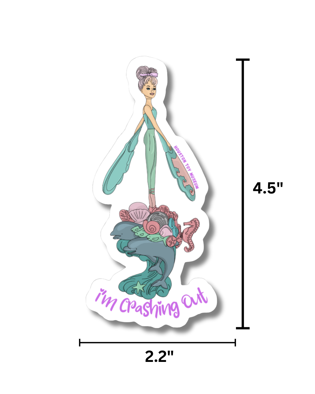 Houston Toy Museum – wholesale Klistermärke – Sky Dancer "Jag kraschar ut" Klistermärke2