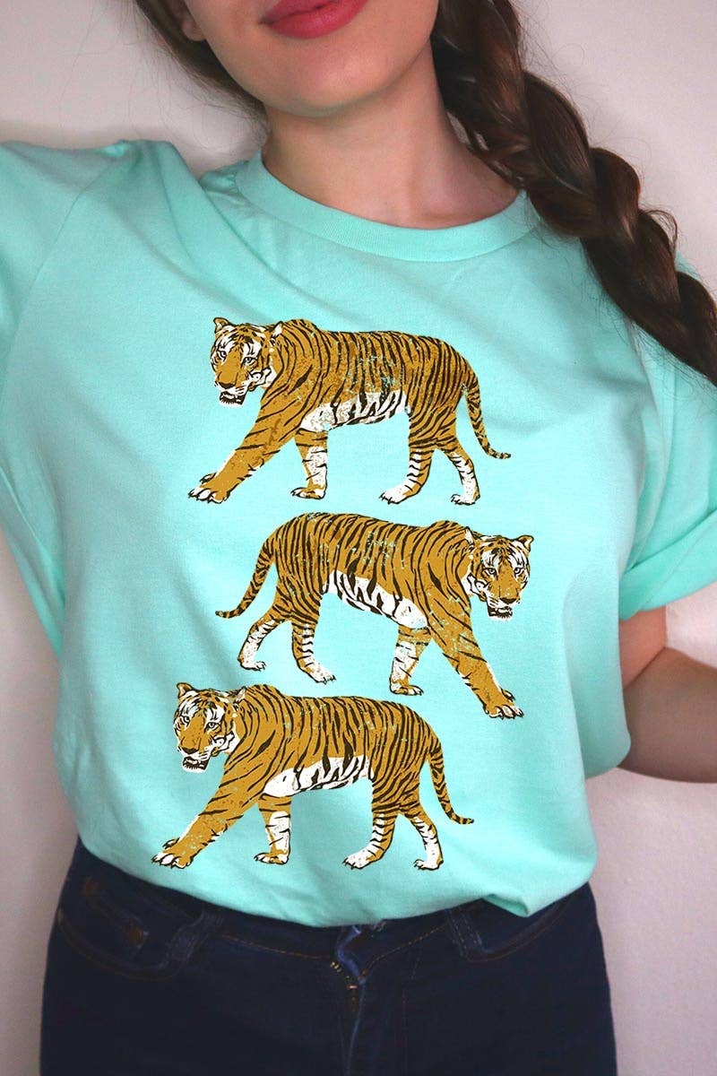 COLORBEAR – Engroshandel Grafisk t-shirt - Dame – Retro Tigers Grafisk T-shirt17