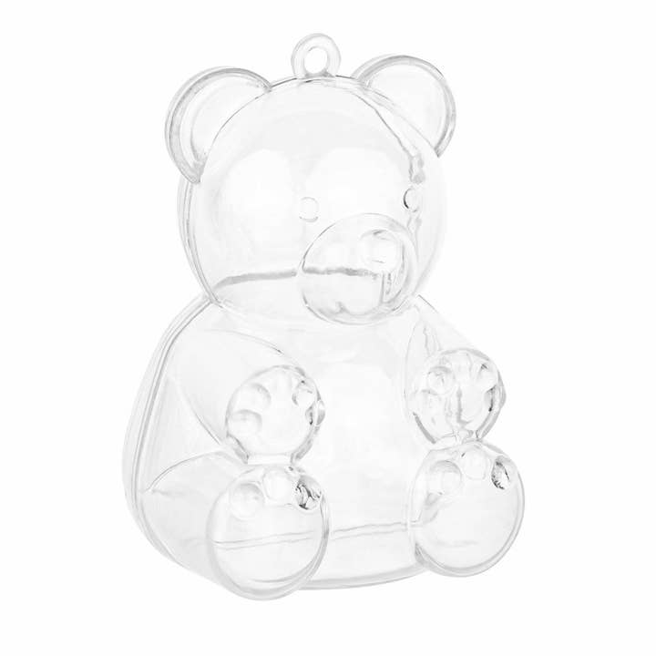 Bear Shaped Acrylic Candy Boxes 12 Pack 1.96"X1.77"X2.75" for wholesale by Hammont