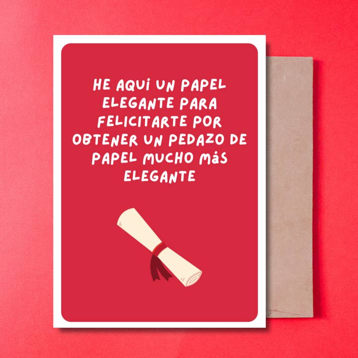 Papel elegante Graduation card with envelope for wholesale by Gaec Studio