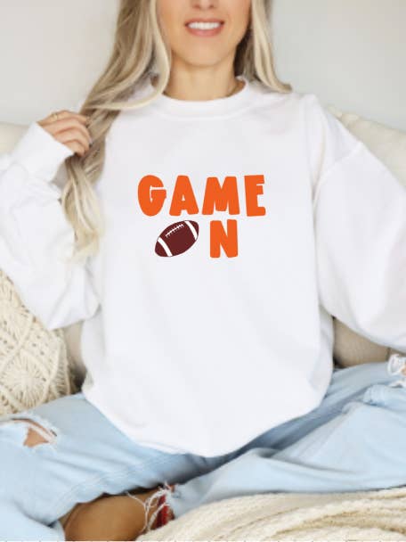 Game On Sweatshirt – Glitter Football Fan Gear for wholesale by The Maximalist Boutique