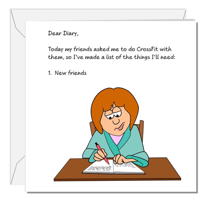 Biglietto di Compleanno Divertente per Amica Donna Mamma Figlia Sorella Pilates Corsa per la vendita all'ingrosso da parte di Swizzoo Cards