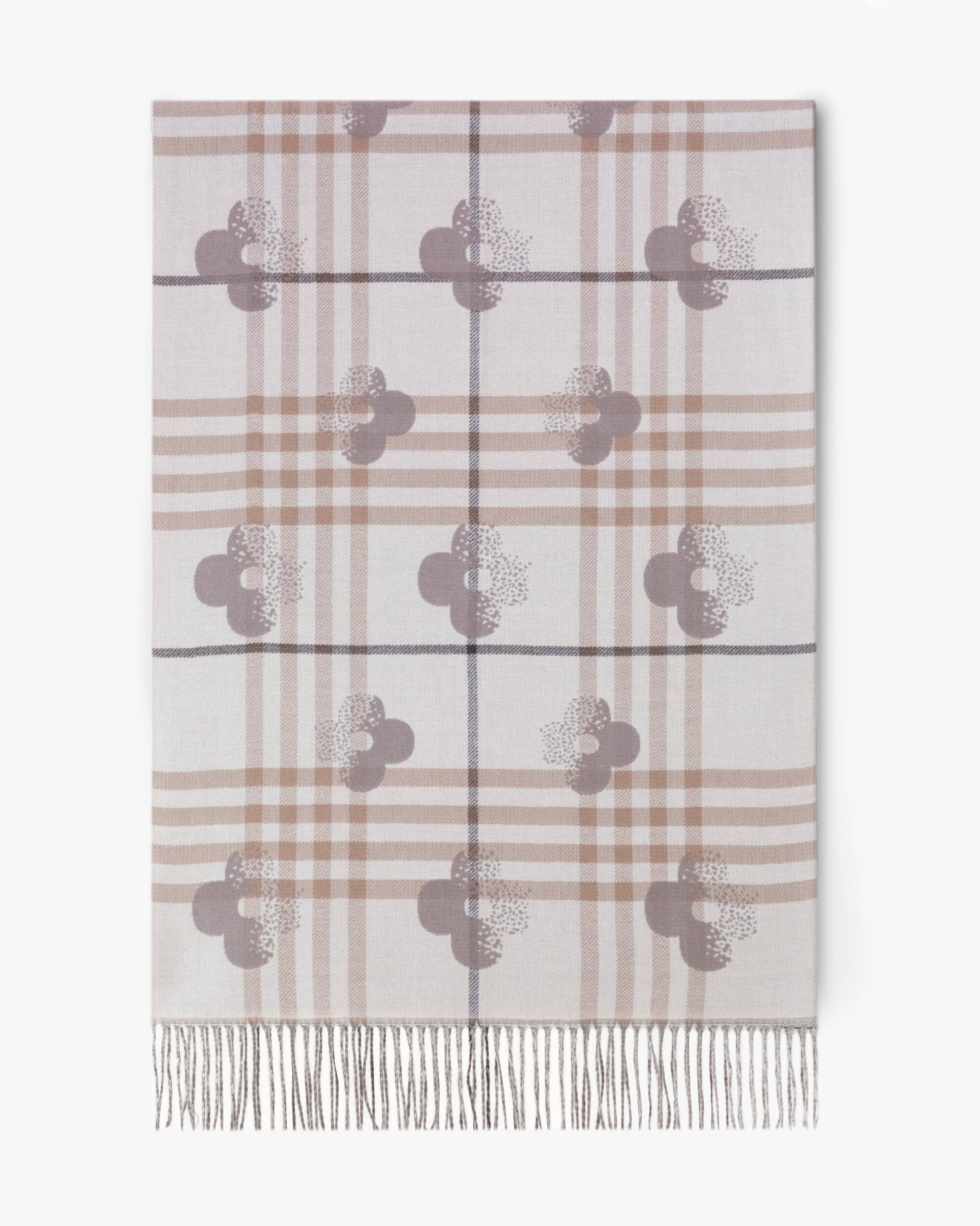 Original USA - Vente Écharpe – femme - Écharpe à carreaux et trèfle0