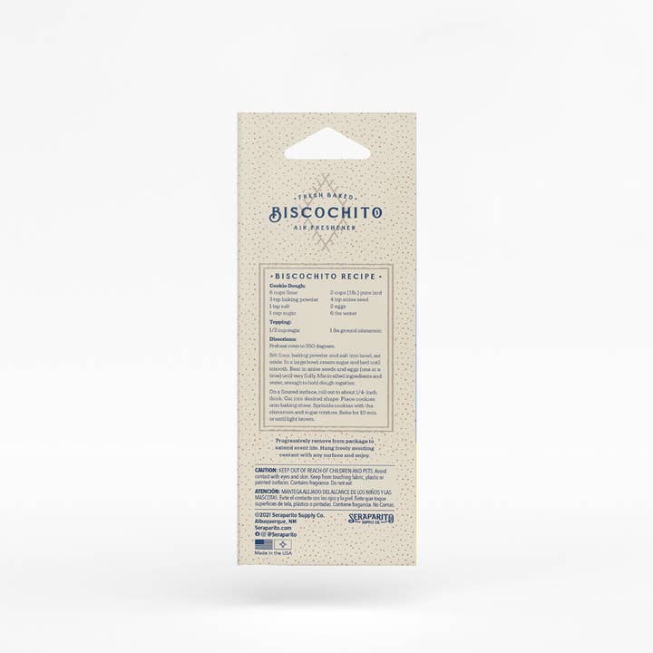 Seraparito Supply Co. - Wholesale Air Freshener - Biscochito Air Freshener2