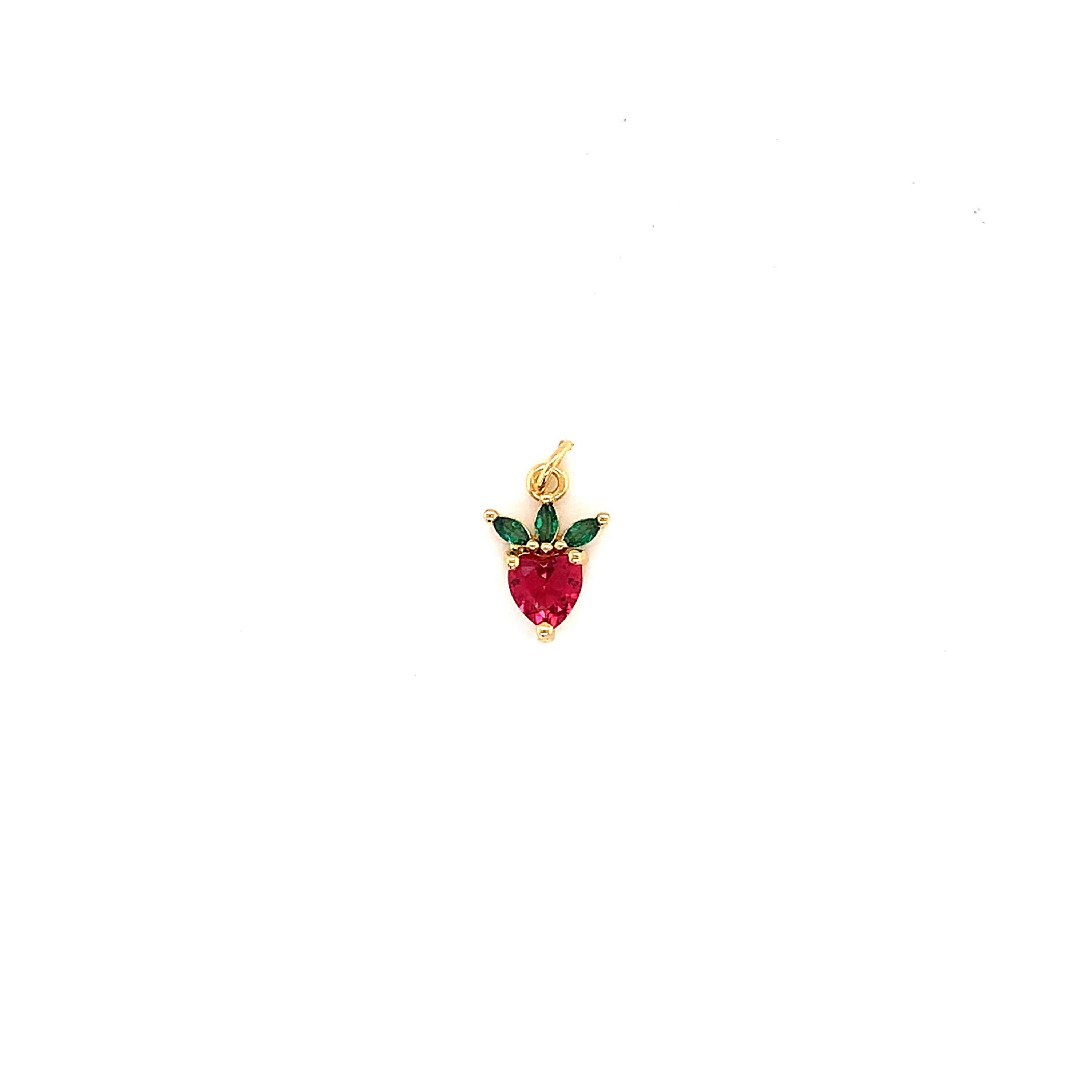 The Bead Bazaar - Wholesale Individual Charm/Pendant - Small Colorful Fruit Charms, Strawberry Charm, Tiny Pineappl4