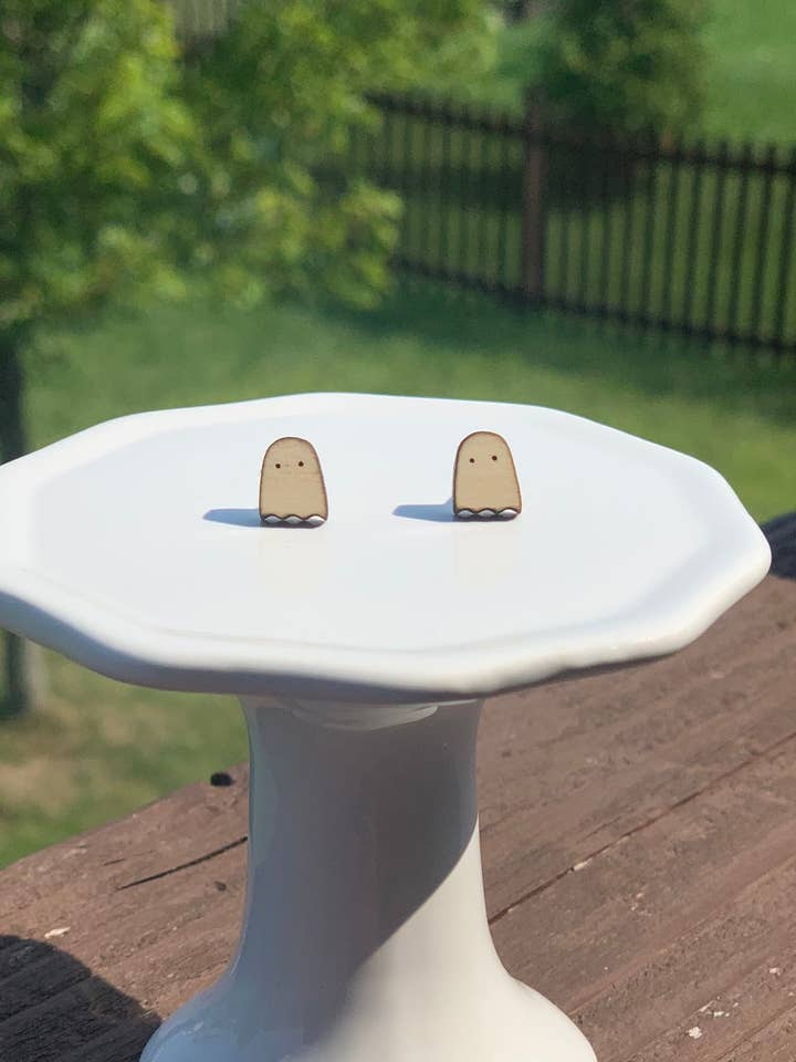 Halloween Ghost Stud Earrings for wholesale by Remarkably Made