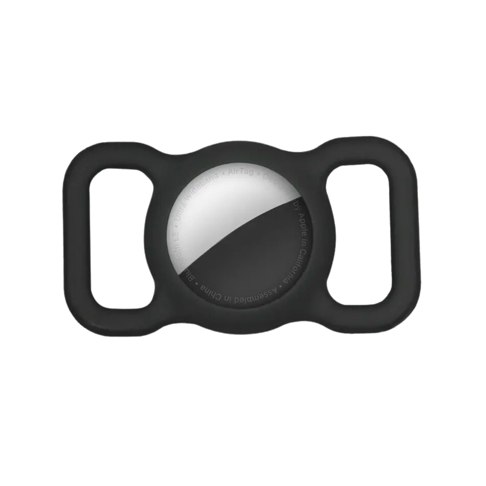 WufWuf - Wholesale Pet Collar - Cat/Dog - WufWuf Pet Silicone AirTag Holder for Cat and Dog Collars, Black0