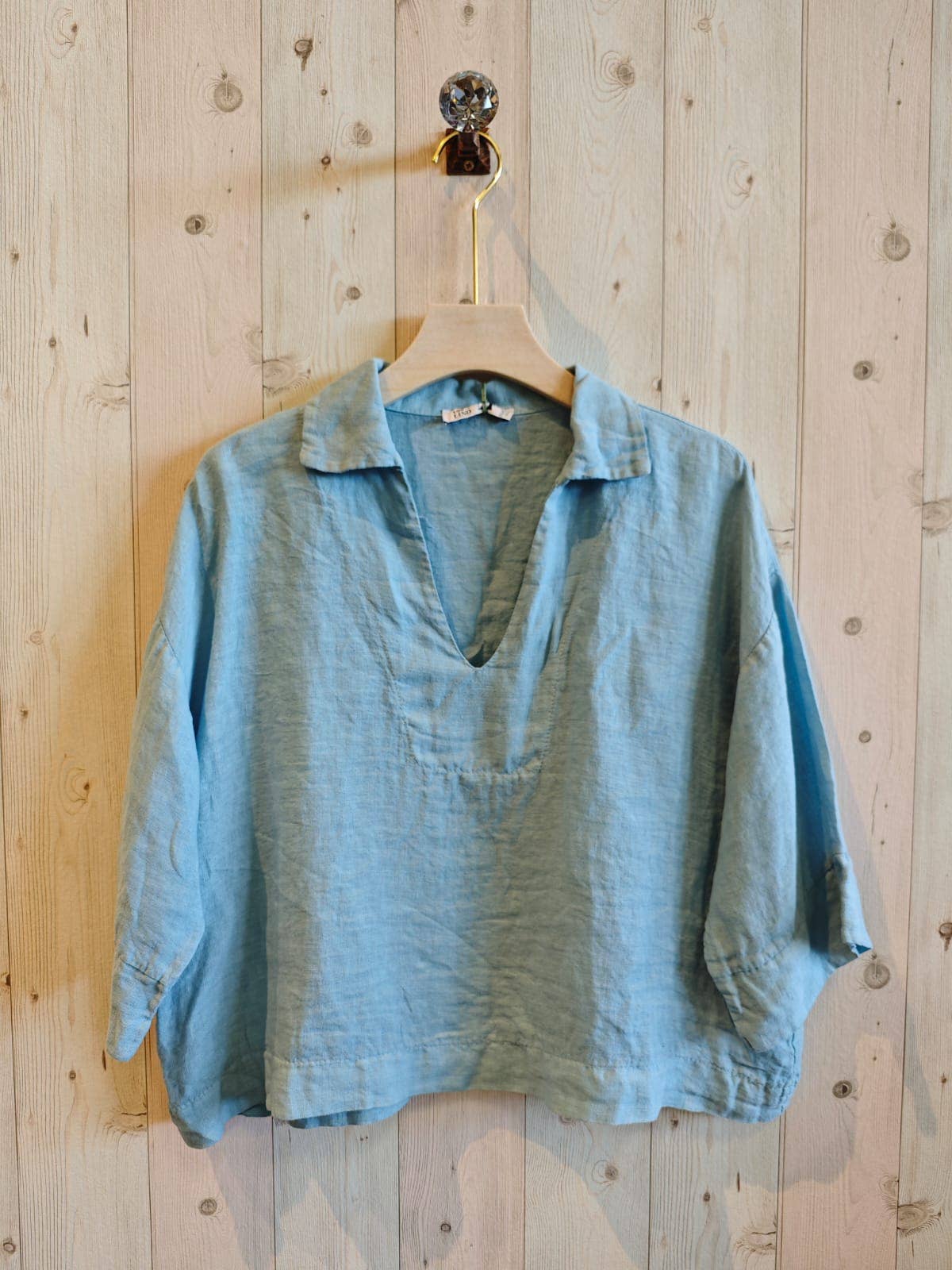 Linen & More - Wholesale Blouse - Women's - REF 12104 BLOUSE SHIRT COLLAR 100% LINEN10