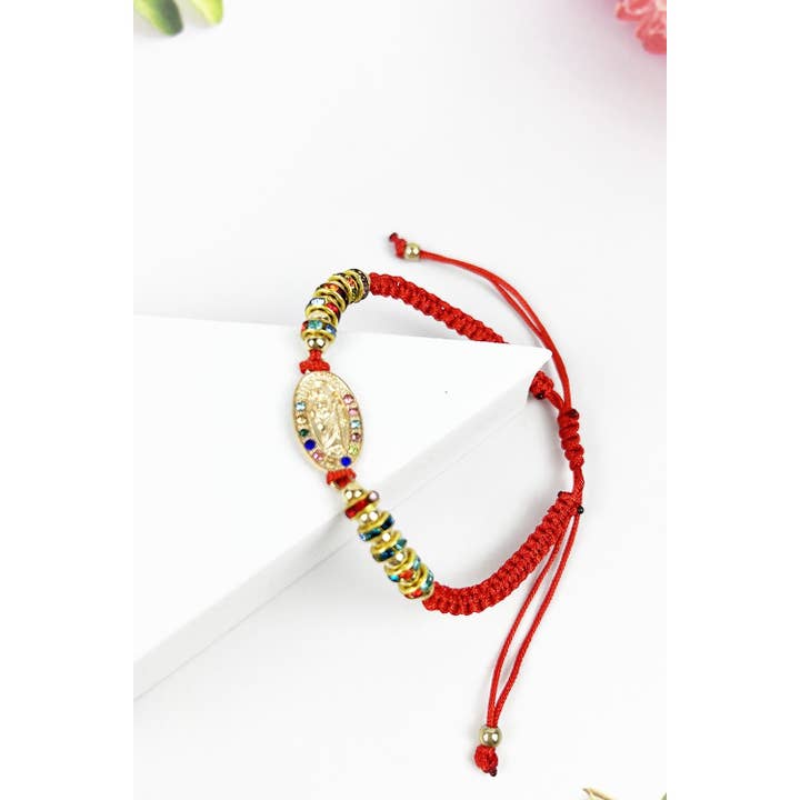 ASSORTED RED STRING RELIGIOUS BEADED BRACELET for wholesale on Faire2