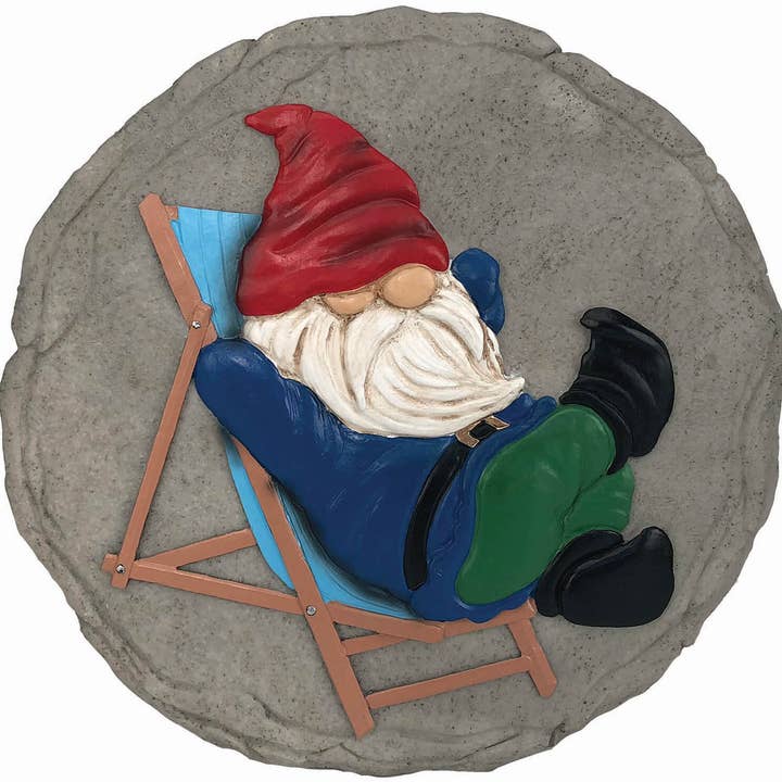 Lounging Gnome Stepping Stone for wholesale by Spoontiques, Inc