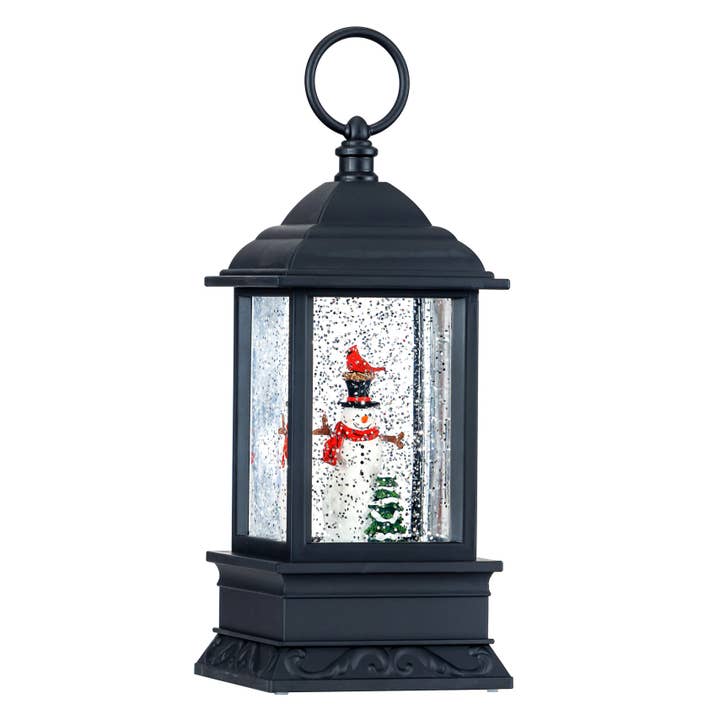 PolarX Ornaments - Wholesale Desk Globe - 9" H LED Snowman Plastic Water Lantern2
