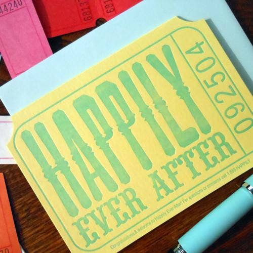 a. favorite design - Wholesale Wedding Card - Happily Ever After Ticket1