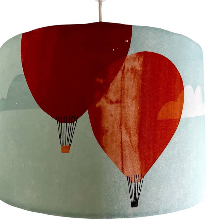 "And away we go" Hot Air Balloon Lampshade for wholesale by Lampshades By Hannah
