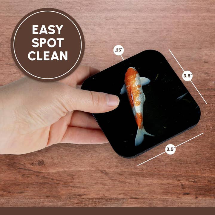 3dRose - Wholesale Coasters - 3dRose, Orange White Colors Koi Fish, Coaster13