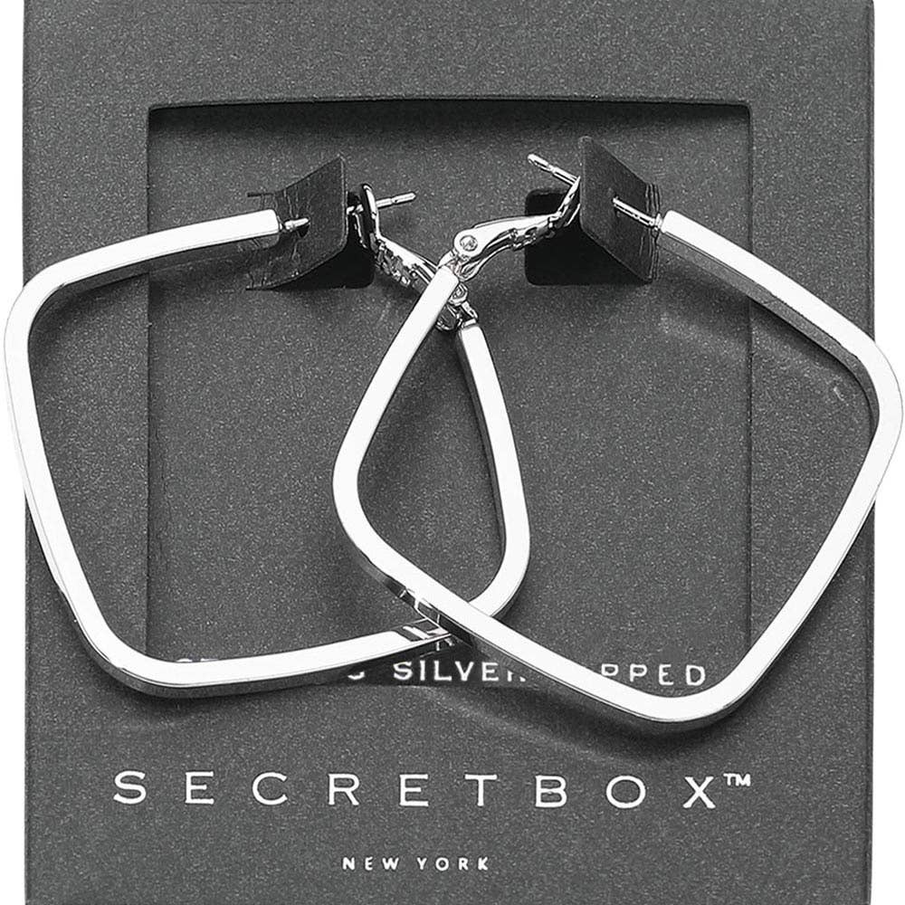 Sensibling Corp. - Wholesale Hoop Earrings - SECRET BOX_Sterling Silver Dipped Square Hoop Earrings1