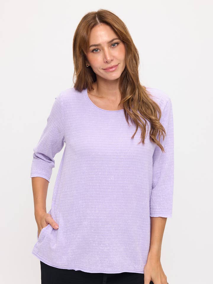 Tunique classique en seersucker légère et respirante - CS137 pour la vente par Focus Fashion