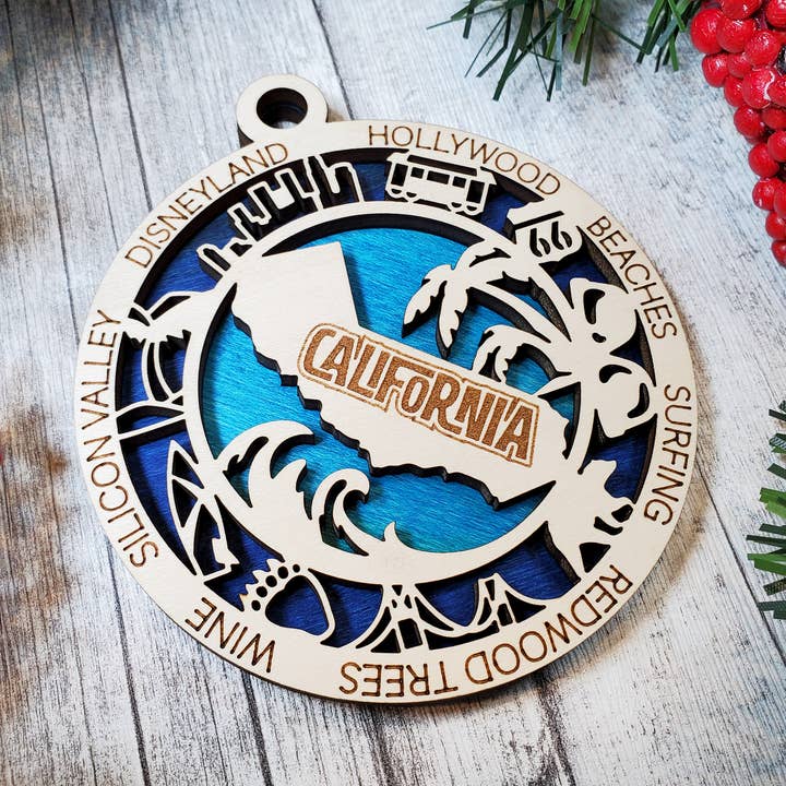 Ornements de Noël d'État pour la vente par Rag Crazy Creates