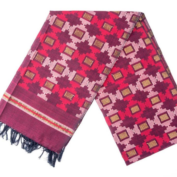 Sophisticate Dhaka Scarf for wholesale by Didi Bahini Fair Trade